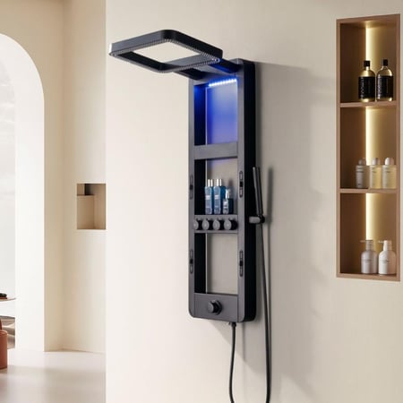 وحدة شاور مربعه اسود 26سم X سم 119