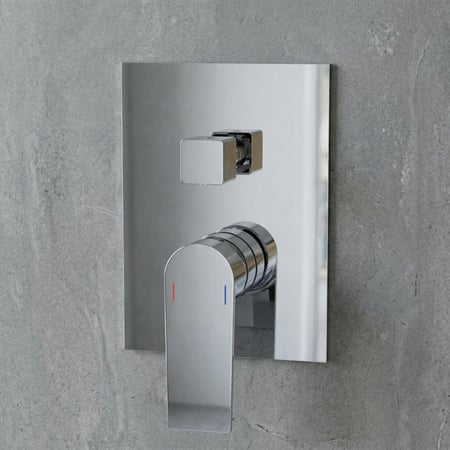 خلاط دش مخفي كروم خطين مربع