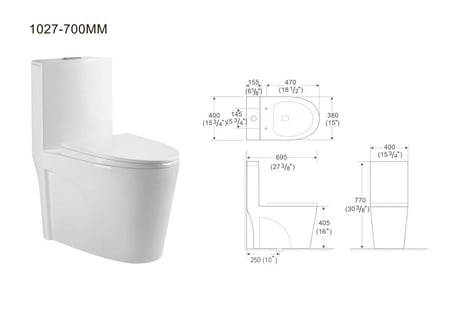 كرسي حمام أفرنجي دفع وشفط مقاس 25سم