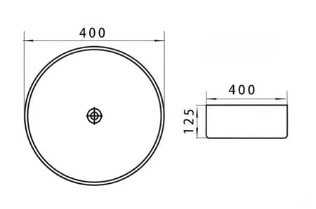 حوض مغسلة خارجي أبيض 40 سم