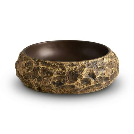 حوض مغسلة خارجي ذهبي بلسمة سواد خفيفة 50X40