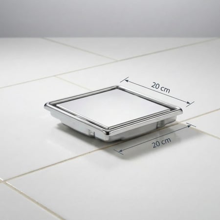 صفاية بلاط مخفية 20x20 ستانلس ستيل مقاوم للصدأ ماركة AUSHIN