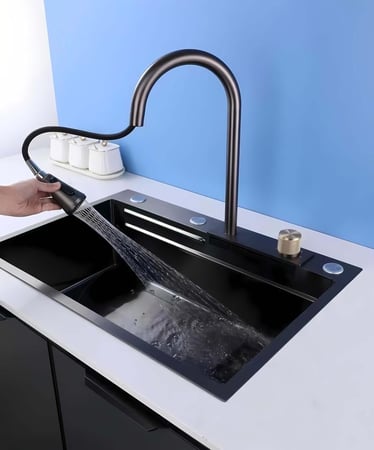 مجلى حوض مطبخ نانو سيراميك 75x46 مقاوم للخدش والصدأ ماركة ZINTH