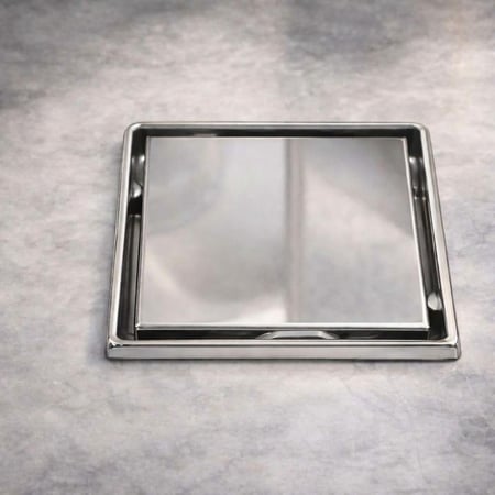 صفاية بلاط مخفية 10x10 ستانلس ستيل مقاوم للصدأ ماركة AUSHIN