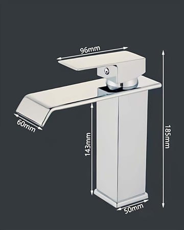 خلاط مغسلة  ستانلس ستيل بنظام شلال مياه