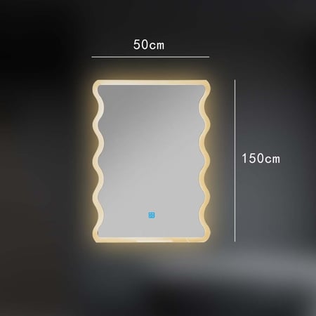 مراية  مموجة ليد LED ثلاثة الوان 150x50