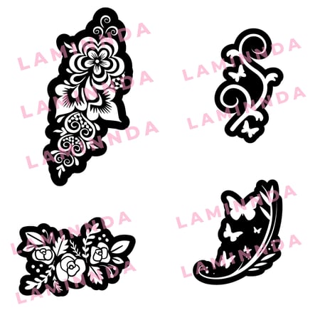 نقوش ملصقات الحنّاء - منتج رقمي