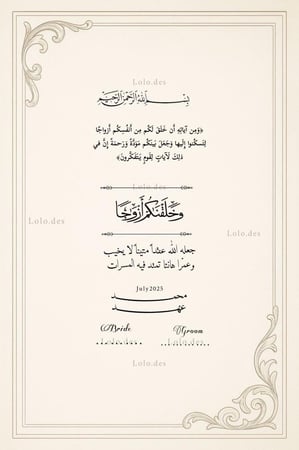 لوحة توقيع عقد قران