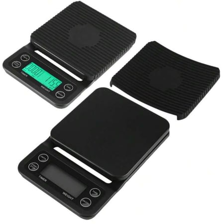 ميزان رقمي مع مؤقت للقهوة المختصة أسود