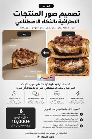 كورس إنتاج صور منتجات احترافية باستخدام الذكاء الاصطناعي