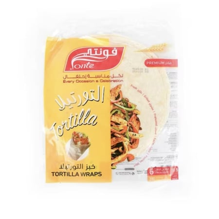 خبز تورتيلا ابيض فونتي 390ج