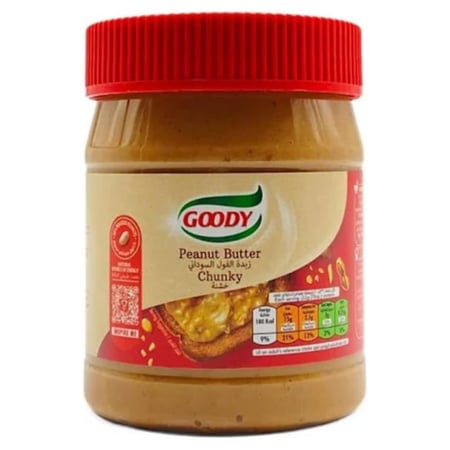 زبدة الفول السوداني قودي خشن 340ج