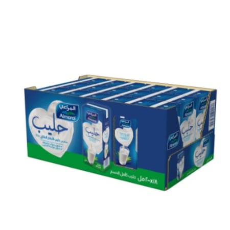 حليب المراعي كامل الدسم 200مل 18حبة