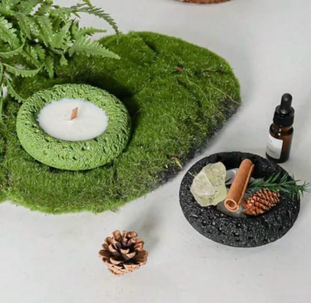 حامل الشموع او اكسسوار من الكونكريت