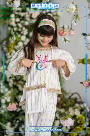 طقم مخطط رمضاني  ( بناتي )