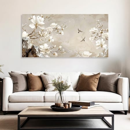 لوحة جدارية ورود بتصميم عصري