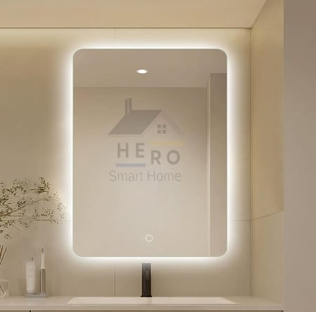 مرايا  حمام مضيئة ثلاثة الوان قياس 50*70