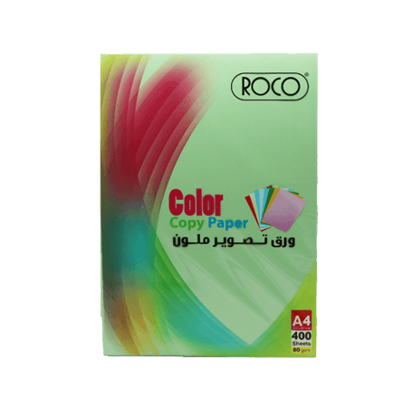 ورق تصوير أخضر A4 روكو | Roco Color Copy Paper A4 Green