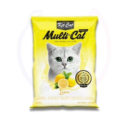 كت كات رمل مالتي كات ليمون 30 لتر (20 كغ)