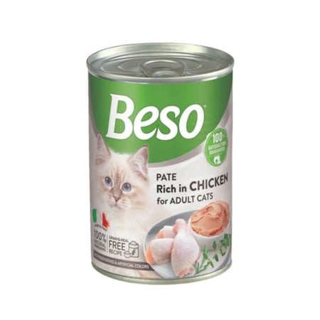 بيسو طعام رطب بباتيه غني بالدجاج للقطط البالغة – 400 جم