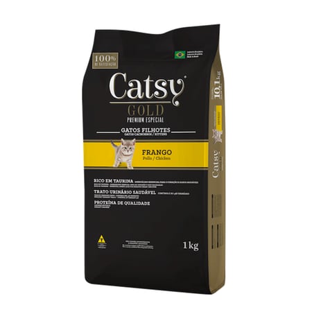 كاتسي جولد بريميوم طعام قطط صغيرة بنكهة الدجاج – 1 كجم