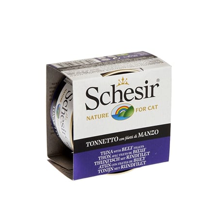 شيزر  طعام رطب للقطط بالتونا واللحم البقري – 85 جم