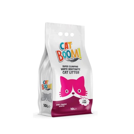 كات بووم رمل قطط برائحة بودرة الأطفال 10 لتر