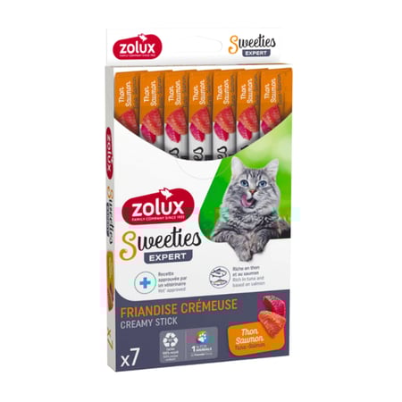 زولوكس سويتز مكافآت للقطط بالتونة والسالمون – 7×14 جم
