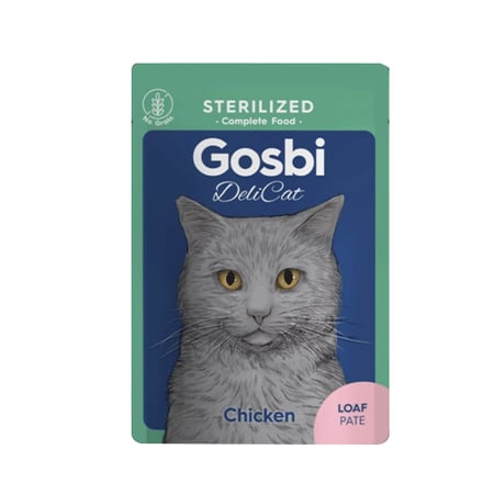 طعام رطب للقطط المعقمة  غوسبي أظرف دجاج طبيعي 70 جم
