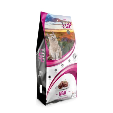 توب  طعام جاف بريميوم للقطط باللحم البقري 20 كجم