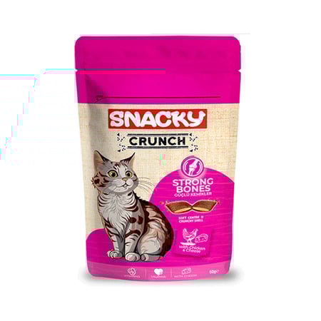 سناكي كرانش  مكافآت قطط لتقوية العظام بنكهة الدجاج والجبن 60 جم