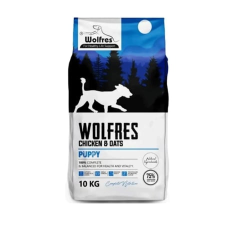 ولفريس اكل جراء جاف بالدجاج والشوفان 10 كج