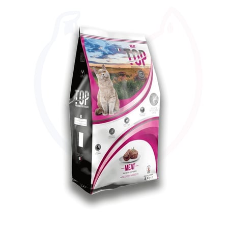 طعام توب للقطط البالغة بالحم حجم3كجم