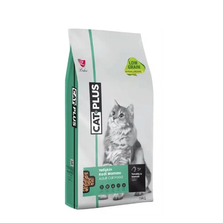 كات بلس طعام جاف للقطط البالغة بالدجاج والانشوفة 15 كيلو