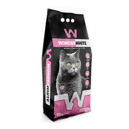 ويندر وايت رمل قطط معطر برائحة البودرة الناعمة - 10 كجم