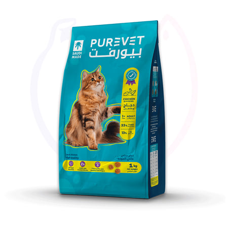 بيورفت – طعام جاف للقطط البالغة | 1 كجم