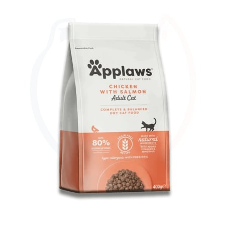 أبلاوز طعام جاف للقطط البالغة  دجاج مع السلمون 400غ