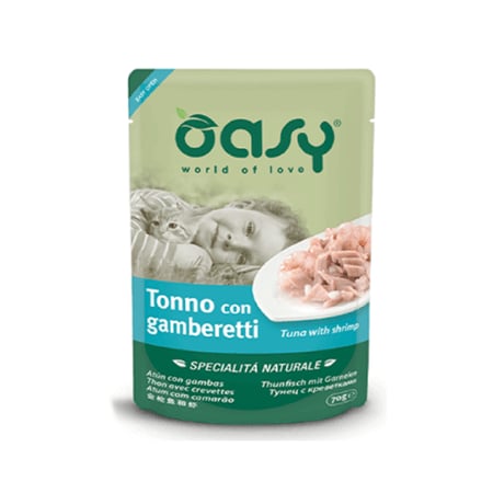 أوسي – طعام رطب للقطط بالتونة والجمبري | ظرف 70 غ