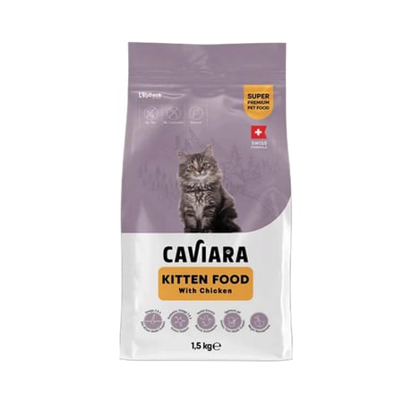 كافيارا طعام جاف للقطط الصغيرة بالدجاج 1.5 كغ