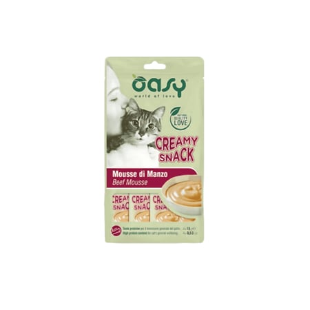 أوسي مكافآت اللحم البقري للقطط | 4 × 15 غرام  وجبة بروتينية خفيفة