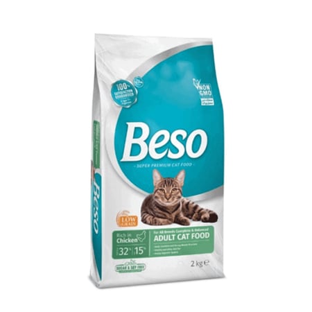 بيسو طعام جاف بالدجاج للقطط البالغة – 2 كجم