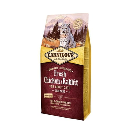 كارنيلوف طعام جاف للقطط البالغة بالدجاج والأرنب | 2 كجم