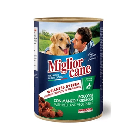 طعام رطب للكلاب  ميجلور جاتو قطع لحم البقر مع الخضار 405 جم