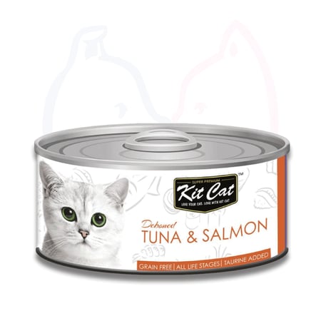 كت كات معلبات تونا منزوع العظم مع السالمون 80غ