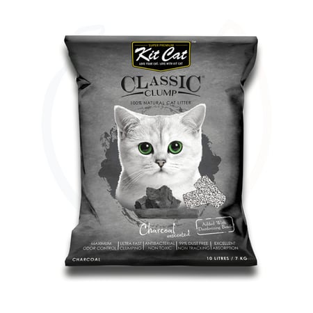 كت كات رمل كلاسيك فحم (بدون رائحة) 30 لتر (20 كغ)