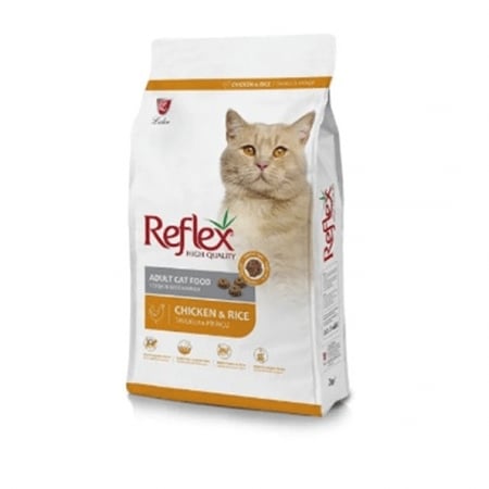 ريفليكس  طعام جاف للقطط البالغة بطعم الدجاج والأرز – 15 كجم