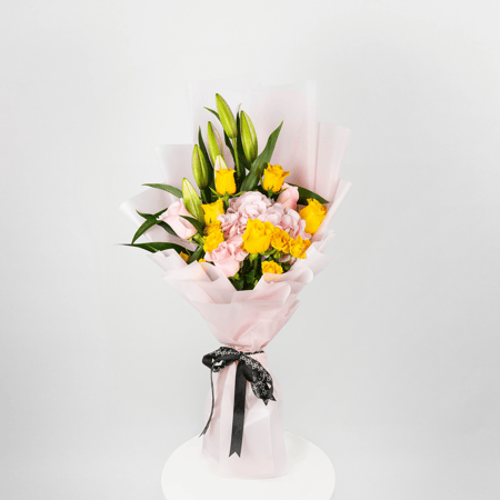 باقه الاصفر الوردي