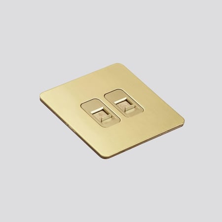 مقبس مستقبل هوائي + مقبس هاتف (ذهبي)