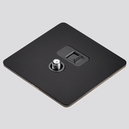 مقبس مستقبل هوائي + مقبس بيانات ( اسود)