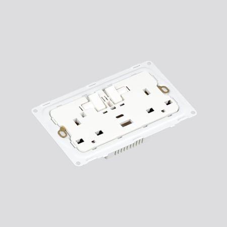 غطاء مقبس ثلاثي 13 امبير ثنائي القطب مزدوج